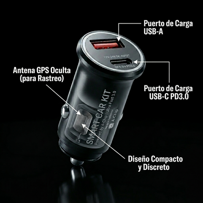 Dispositivo 2 en 1: Anti-perdida de Auto y Doble Cargador