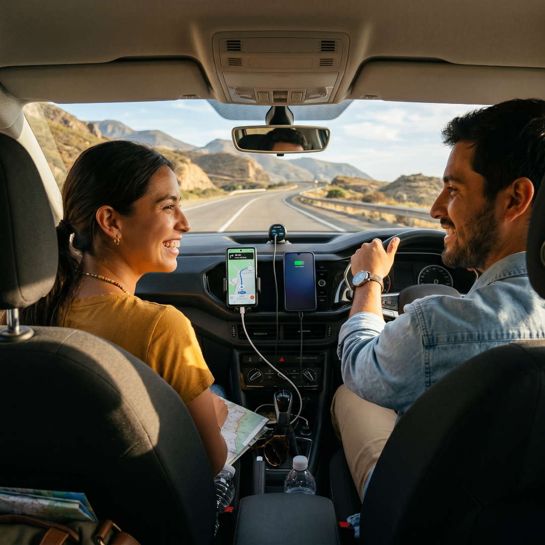 Dispositivo 2 en 1: Anti-perdida de Auto y Doble Cargador